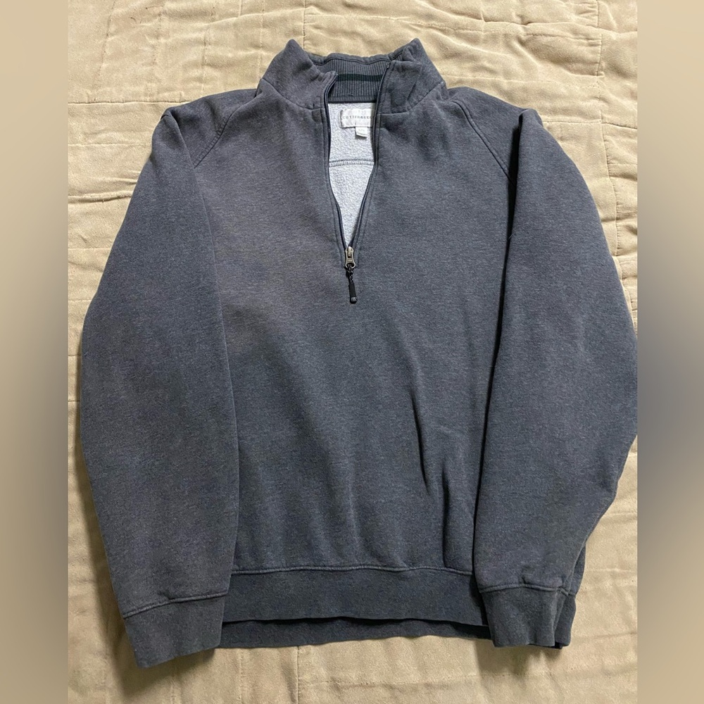Cutter & Buck Men's Gray Half-Zip Sweater